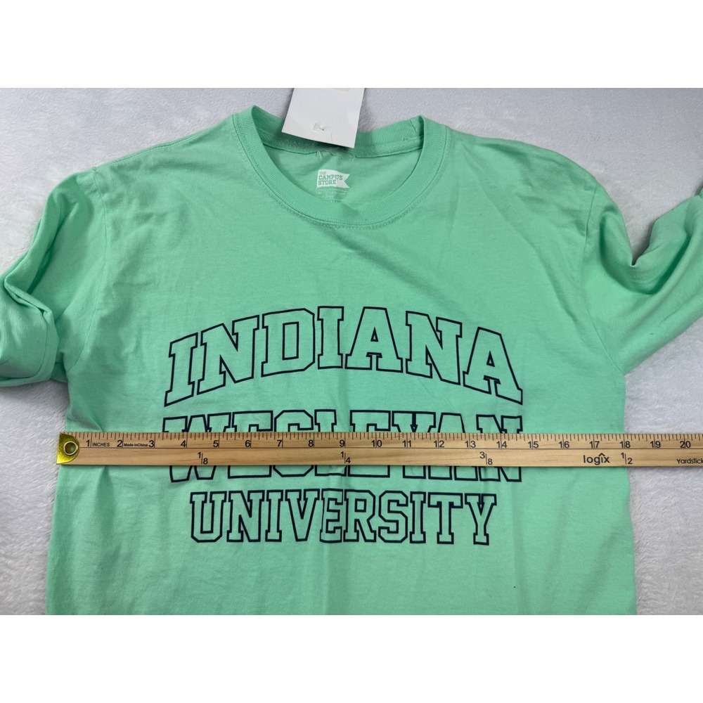 Indiana Wesleyan University Long Sleeve T-Shirt Mint Green Small NWT Collegiate - Picture 4 of 5